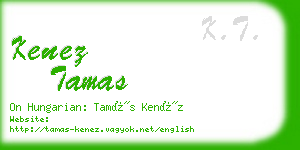 kenez tamas business card